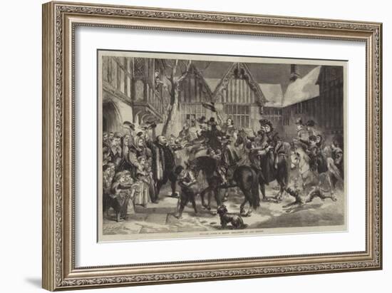 Welcome Guests at Mardon Hall-Sir John Gilbert-Framed Giclee Print