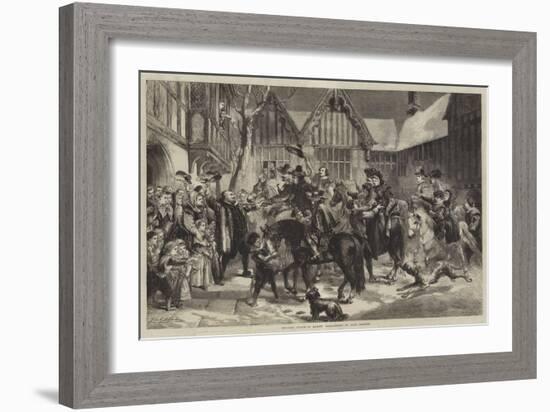 Welcome Guests at Mardon Hall-Sir John Gilbert-Framed Giclee Print