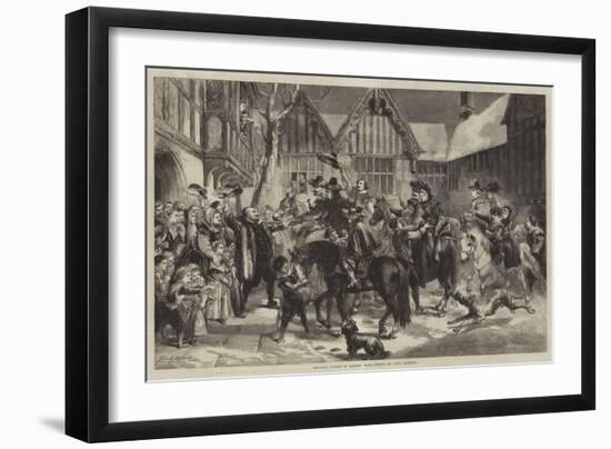 Welcome Guests at Mardon Hall-Sir John Gilbert-Framed Giclee Print