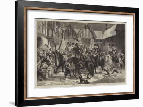 Welcome Guests at Mardon Hall-Sir John Gilbert-Framed Giclee Print