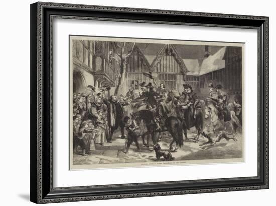 Welcome Guests at Mardon Hall-Sir John Gilbert-Framed Giclee Print