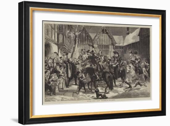 Welcome Guests at Mardon Hall-Sir John Gilbert-Framed Giclee Print