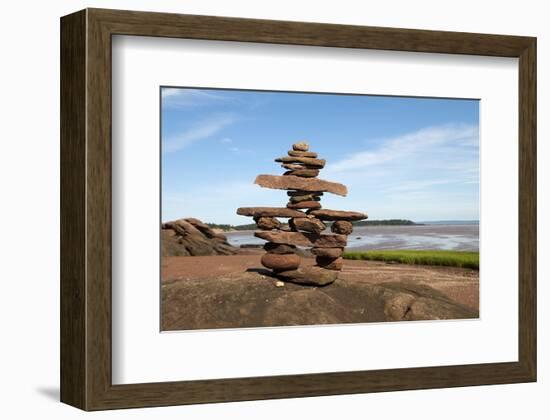 Welcome Inukshuk Bay of Fundy-null-Framed Art Print