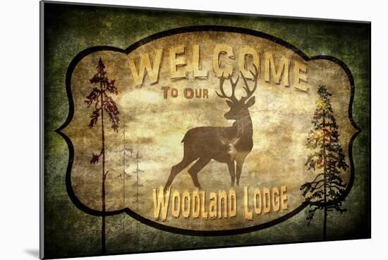 Welcome Lodge Deer-LightBoxJournal-Mounted Giclee Print