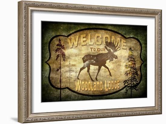 Welcome Lodge Moose-LightBoxJournal-Framed Giclee Print