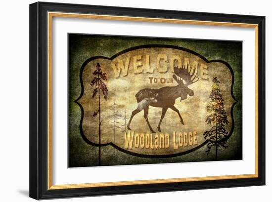 Welcome Lodge Moose-LightBoxJournal-Framed Giclee Print