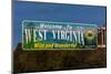 Welcome sign, entrance to the state of West Virgina-null-Mounted Photographic Print