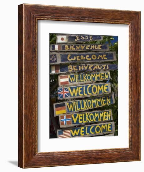 Welcome Signs, Laem Tong Beach, Phi Phi Don Island, Thailand, Southeast Asia, Asia-Sergio Pitamitz-Framed Photographic Print