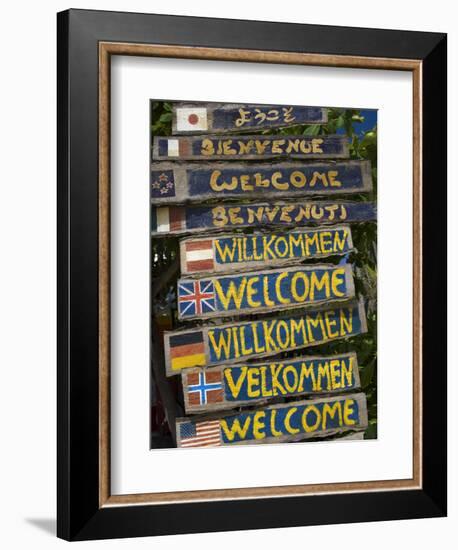 Welcome Signs, Laem Tong Beach, Phi Phi Don Island, Thailand, Southeast Asia, Asia-Sergio Pitamitz-Framed Photographic Print