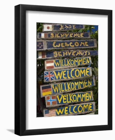 Welcome Signs, Laem Tong Beach, Phi Phi Don Island, Thailand, Southeast Asia, Asia-Sergio Pitamitz-Framed Photographic Print