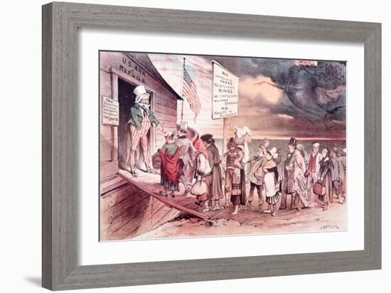 Welcome to All from the American Magazine 'Puck'-Joseph Keppler-Framed Giclee Print