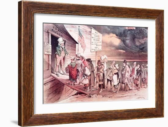 Welcome to All from the American Magazine 'Puck'-Joseph Keppler-Framed Giclee Print