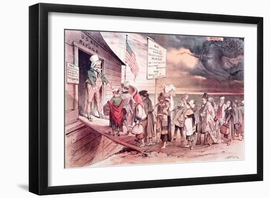 Welcome to All from the American Magazine 'Puck'-Joseph Keppler-Framed Giclee Print