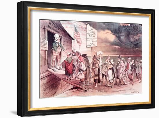 Welcome to All from the American Magazine 'Puck'-Joseph Keppler-Framed Giclee Print