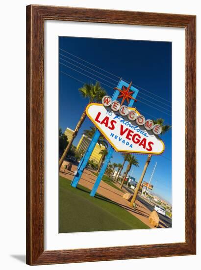 Welcome to Fabulous Las Vegas Sign, Las Vegas, Nevada, United States of America, North America-Alan Copson-Framed Photographic Print