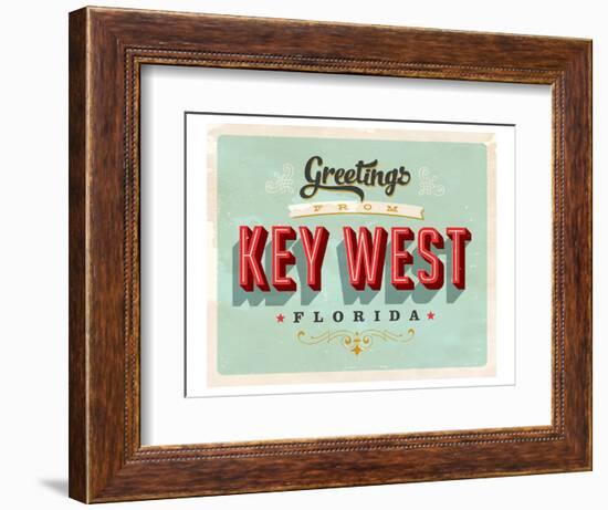 Welcome To Key West-null-Framed Art Print