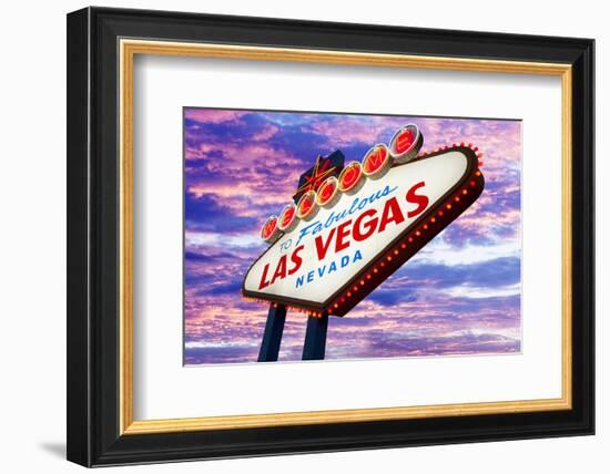 Welcome to Las Vegas Neon Sign-null-Framed Art Print