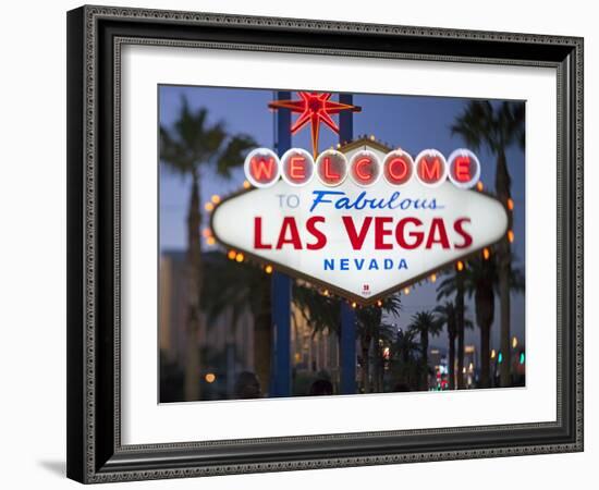 Welcome to Las Vegas Sign, Las Vegas, Nevada, United States of America, North America-Gavin Hellier-Framed Photographic Print