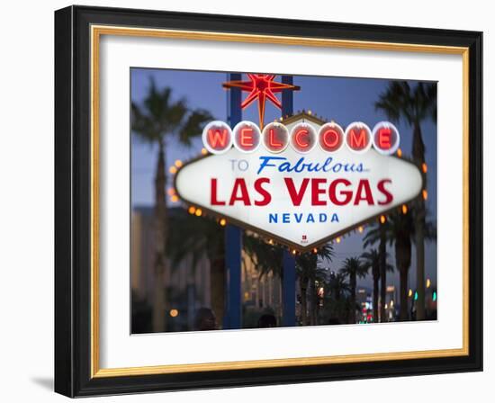 Welcome to Las Vegas Sign, Las Vegas, Nevada, United States of America, North America-Gavin Hellier-Framed Photographic Print