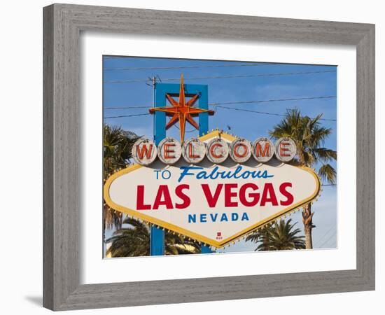 Welcome to Las Vegas Sign, Las Vegas, Nevada, United States of America, North America-Michael DeFreitas-Framed Photographic Print