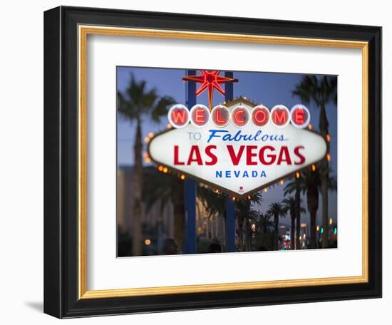 Welcome to Las Vegas Sign, Las Vegas, Nevada, United States of America, North America-Gavin Hellier-Framed Photographic Print