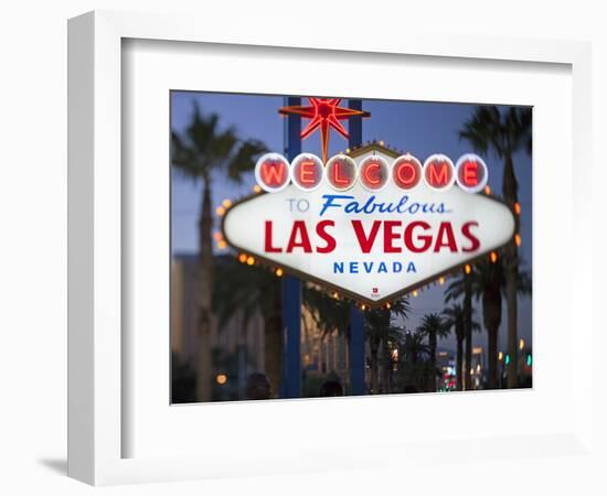 Welcome to Las Vegas Sign, Las Vegas, Nevada, United States of America, North America-Gavin Hellier-Framed Premium Photographic Print