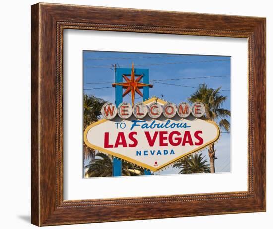 Welcome to Las Vegas Sign, Las Vegas, Nevada, United States of America, North America-Michael DeFreitas-Framed Photographic Print