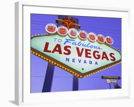 Welcome to Las Vegas Sign, Las Vegas, Nevada, USA-Gavin Hellier-Framed Photographic Print