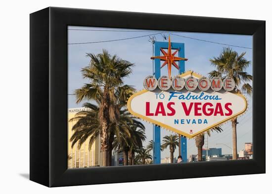 Welcome to Las Vegas Sign, Las Vegas, Nevada, USA-Michael DeFreitas-Framed Premier Image Canvas