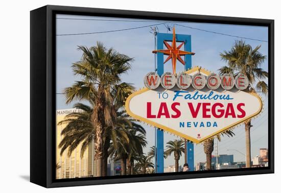 Welcome to Las Vegas Sign, Las Vegas, Nevada, USA-Michael DeFreitas-Framed Premier Image Canvas