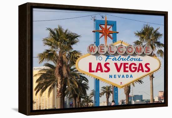 Welcome to Las Vegas Sign, Las Vegas, Nevada, USA-Michael DeFreitas-Framed Premier Image Canvas