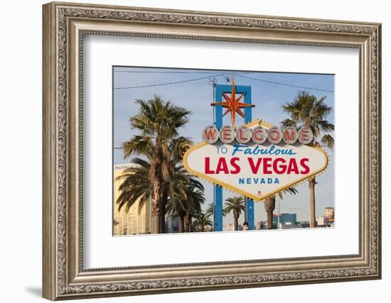 Welcome to Las Vegas Sign, Las Vegas, Nevada, USA-Michael DeFreitas-Framed Photographic Print