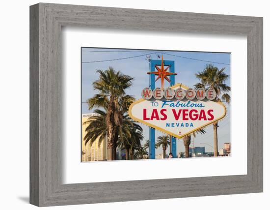 Welcome to Las Vegas Sign, Las Vegas, Nevada, USA-Michael DeFreitas-Framed Photographic Print