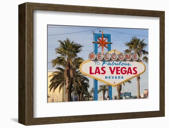 Welcome to Las Vegas Sign, Las Vegas, Nevada, USA-Michael DeFreitas-Framed Photographic Print