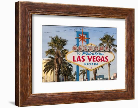 Welcome to Las Vegas Sign, Las Vegas, Nevada, USA-Michael DeFreitas-Framed Photographic Print