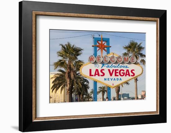 Welcome to Las Vegas Sign, Las Vegas, Nevada, USA-Michael DeFreitas-Framed Photographic Print