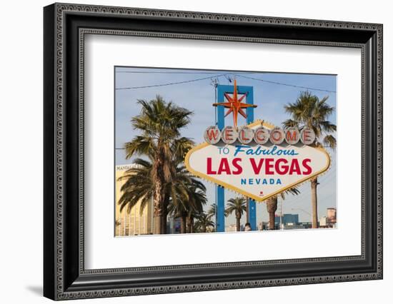 Welcome to Las Vegas Sign, Las Vegas, Nevada, USA-Michael DeFreitas-Framed Photographic Print