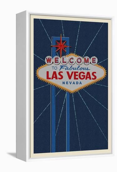 Welcome to Las Vegas Sign-Lantern Press-Framed Stretched Canvas