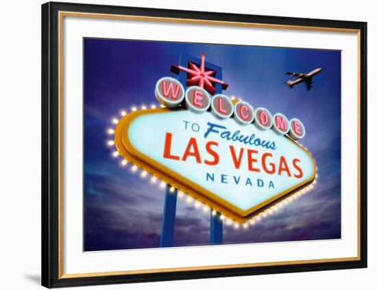 Welcome to Las Vegas-Matthias Kulka-Framed Art Print