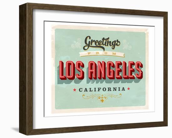 Welcome To Los Angeles-null-Framed Art Print