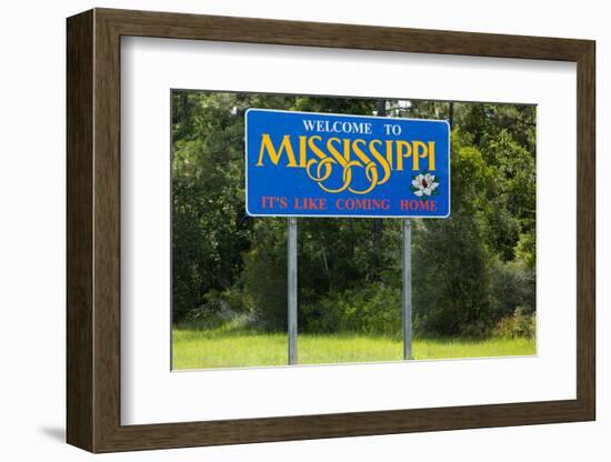 Welcome to Mississippi Sign-Paul Souders-Framed Photographic Print