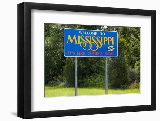 Welcome to Mississippi Sign-Paul Souders-Framed Photographic Print