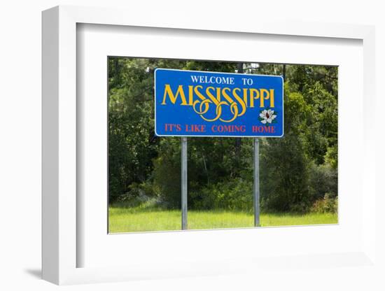 Welcome to Mississippi Sign-Paul Souders-Framed Photographic Print