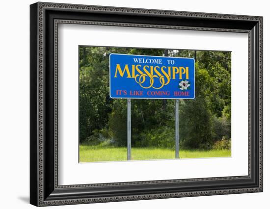 Welcome to Mississippi Sign-Paul Souders-Framed Photographic Print