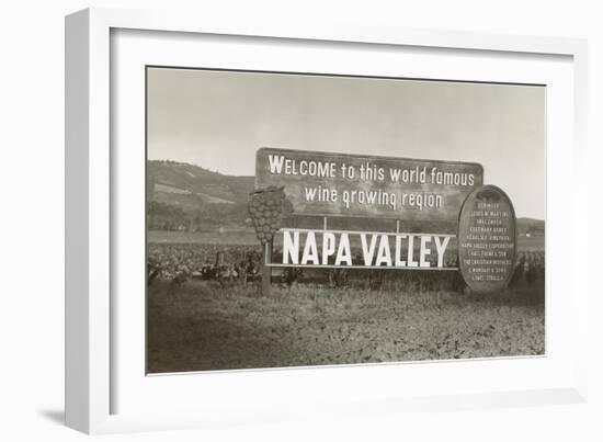 Welcome to Napa Valley sign-null-Framed Art Print
