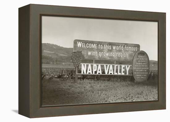 Welcome to Napa Valley sign-null-Framed Stretched Canvas