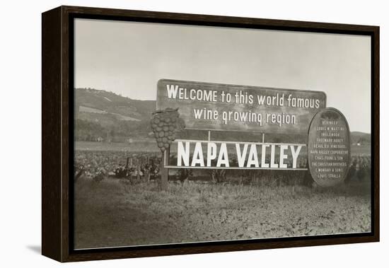 Welcome to Napa Valley sign-null-Framed Stretched Canvas