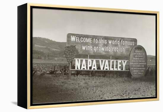 Welcome to Napa Valley sign-null-Framed Stretched Canvas