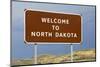 Welcome to North Dakota Sign-Paul Souders-Mounted Photographic Print