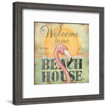 Welcome to Our Beach House-Kim Lewis-Framed Art Print